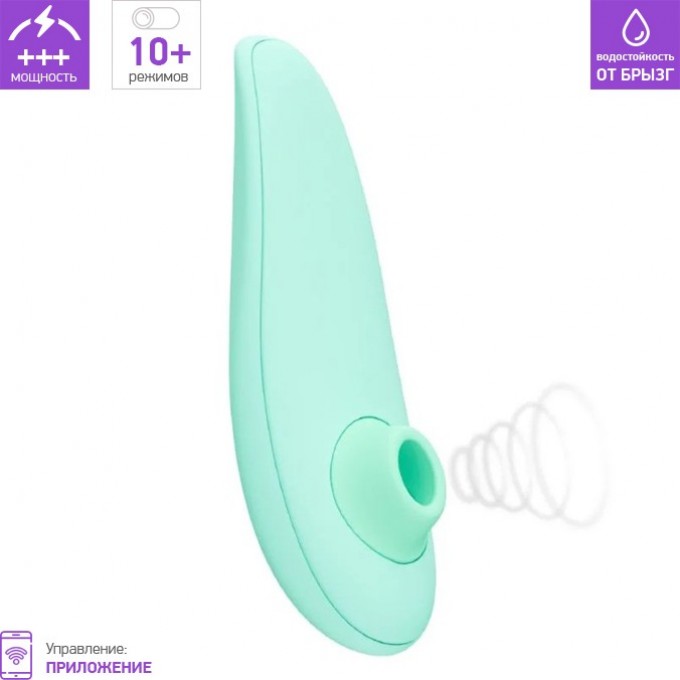 Бесконтактный клиторальный стимулятор WOMANIZER CLASSIC 2 MARILYN MONROE мятный + Подарок WZ222SG8