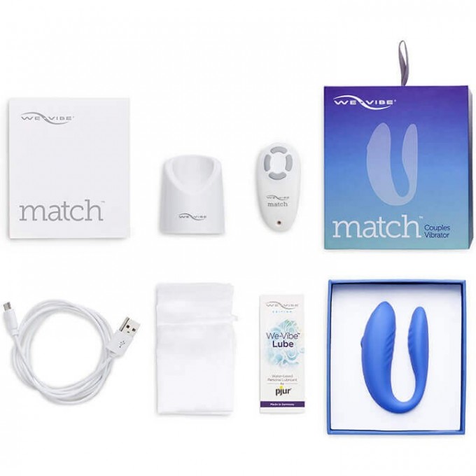 Вибратор для пар WOMANIZER We-Vibe Match голубой + Подарок SNATSG5