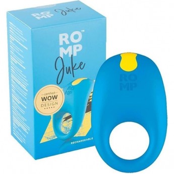 Виброкольцо WOMANIZER Romp Juke синее + Подарок